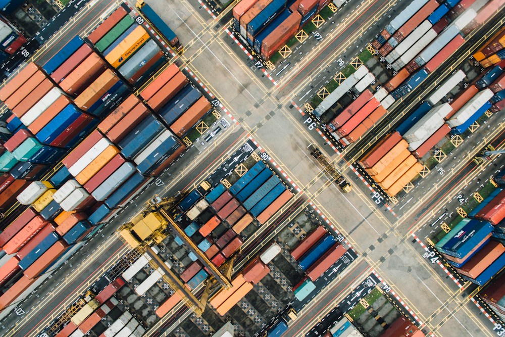 Container port and international freight photograph